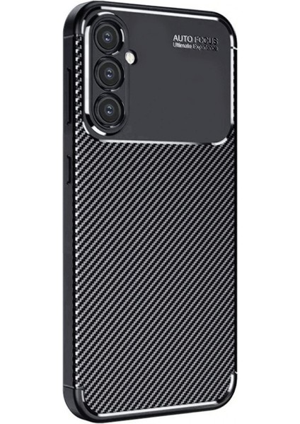 Samsung Galaxy A56 Uyumlu Kılıf Negro Karbon Görünümlü Silikon Siyah