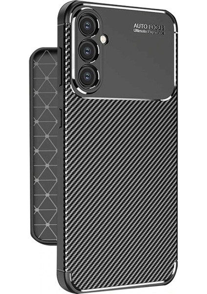 Samsung Galaxy A56 Uyumlu Kılıf Negro Karbon Görünümlü Silikon Siyah fiyatları