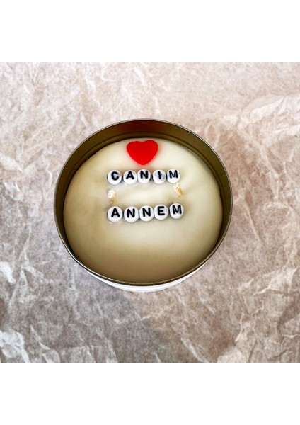 Gizli Mesajlı Mum Tamamen Bitkisel Soya Mum Metal Kutuda fırsatları