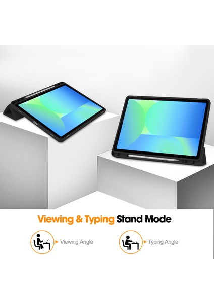 Samsung Galaxy Tab S10 Fe/ S9 Fe 5g 10.9 Inç/tab S9 11 Inç Için Kılıf - Dahili Kalem Yuvası, Ayarlanabilir Destek ve Darbeye Dayanıklı Koruma ile Mat Tpu Folio Akıllı Kılıf (Yurt Dışından)