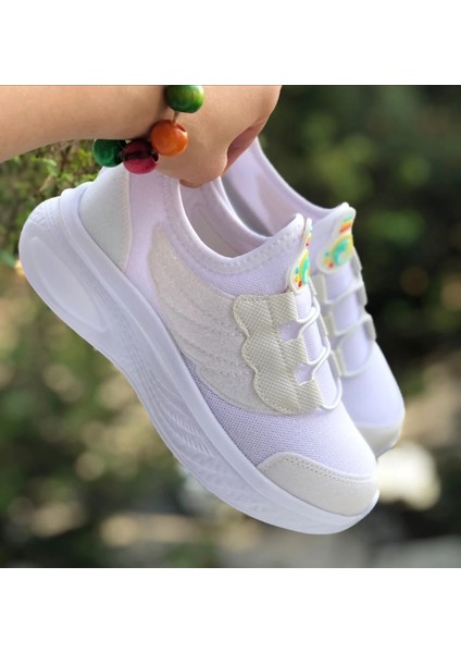 Kız Çocuk Ortopedik Spor Ayakkabı Hologram Parlak Simli Phylon (Hafif) Sneaker