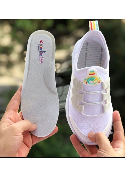 Kız Çocuk Ortopedik Spor Ayakkabı Hologram Parlak Simli Phylon (Hafif) Sneaker