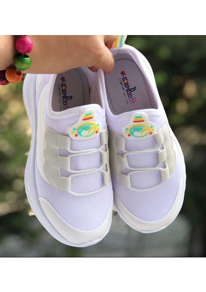 Kız Çocuk Ortopedik Spor Ayakkabı Hologram Parlak Simli Phylon (Hafif) Sneaker