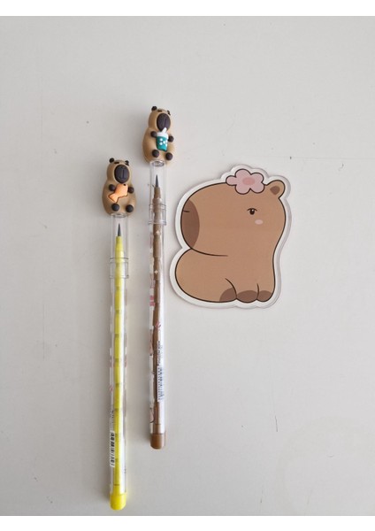 Capybara 2 Kalem ve Kitap Ayracı