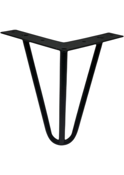 Çubuk Ayak Metal 15 cm Siyah Mobilya Koltuk Ayağı
