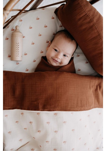 Tba Collection Anne Yanı Müslin Nevresim Takımı | Simple Brown Leaves indirimleri