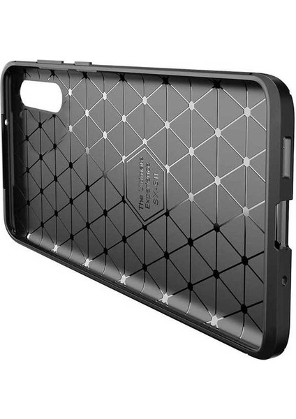 Apple iPhone Xr Karbon Desenli Negro Silikon Kılıf