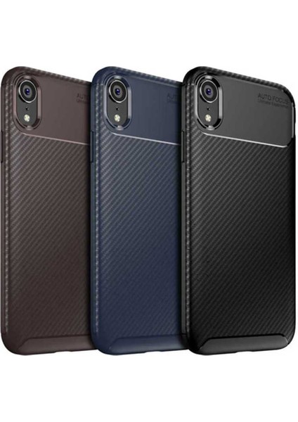 Apple iPhone Xr Karbon Desenli Negro Silikon Kılıf