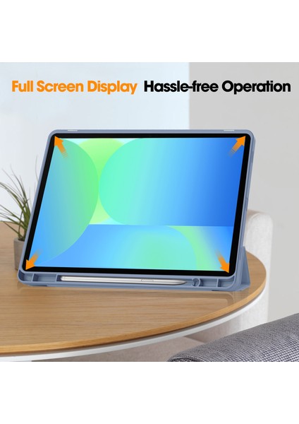 Samsung Galaxy Tab S10 Fe/ S9 Fe 5g 10.9 Inç/tab S9 11 Inç Için Kılıf - Dahili Kalem Yuvası, Ayarlanabilir Destek ve Darbeye Dayanıklı Koruma ile Mat Tpu Folio Akıllı Kılıf (Yurt Dışından)