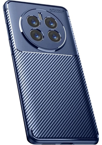 Realme 12 Pro Uyumlu Kılıf Negro Karbon Görünümlü Silikon Lacivert