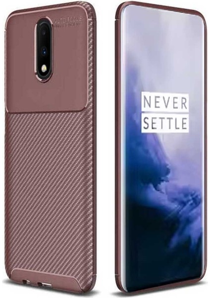 Oneplus 7 Uyumlu Karbon Desenli Negro Silikon Kılıf