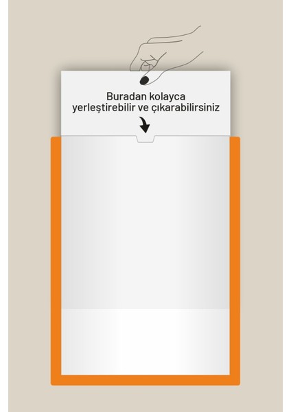 Turuncu A4 Belge Diploma Sertifika Çerçevesi Duvar Tipi Föylük