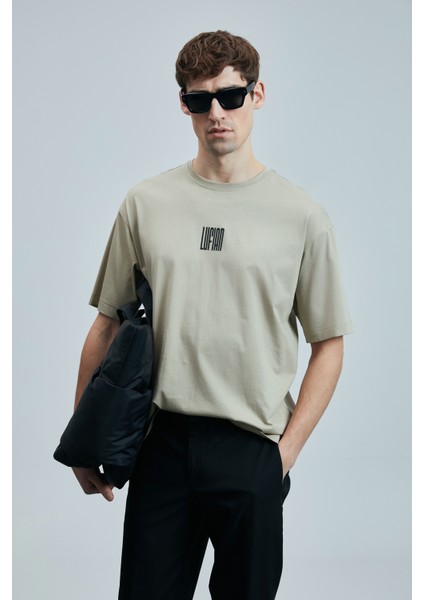 Helıx Modern Grafik T- Shirt Koyu Gri