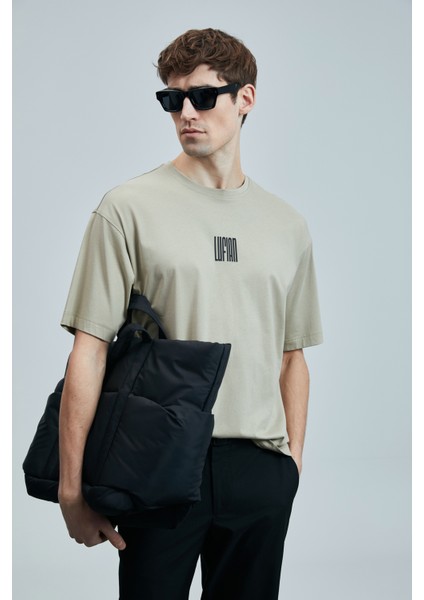 Helıx Modern Grafik T- Shirt Koyu Gri