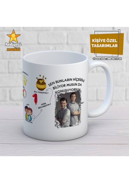 Prens Karakter Temalı Beyaz Kupa Bardak - HMK-00117-07 ve HMK-00117-08 modelleri