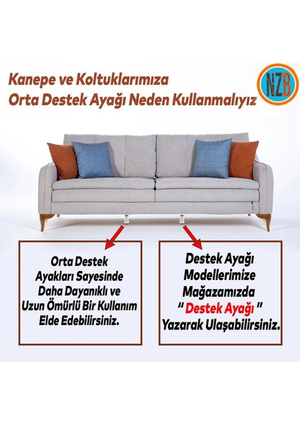Mobilya Metal Yatak Kanepe Baza Koltuk Orta Destek Ayağı M8 Civata Beyaz Metal Ayak 12 cm 8 Adet modelleri