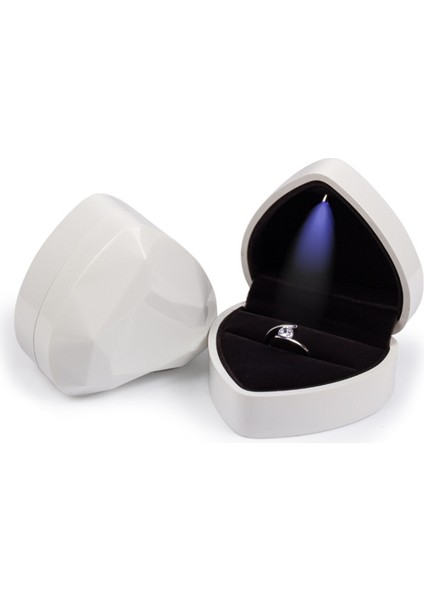 017015-20 Kalp Şeklinde LED Işıklı Yahudi Kutusu, Özellik: Yüzük(Beyaz) (Yurt Dışından) fiyatları