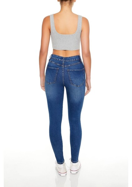 Mid-Rise Skinny Jean Pantolon fırsatları