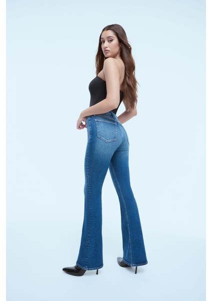 High-Rise Flare Jean Pantolon fırsatları
