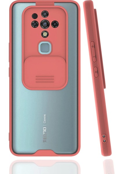 Tecno Camon 16 Kılıf Platin Kamera Koruma Silikon - Pembe Ynsmr