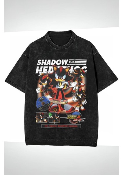 Siyah Sonic Shadow Unisex T-Shirt