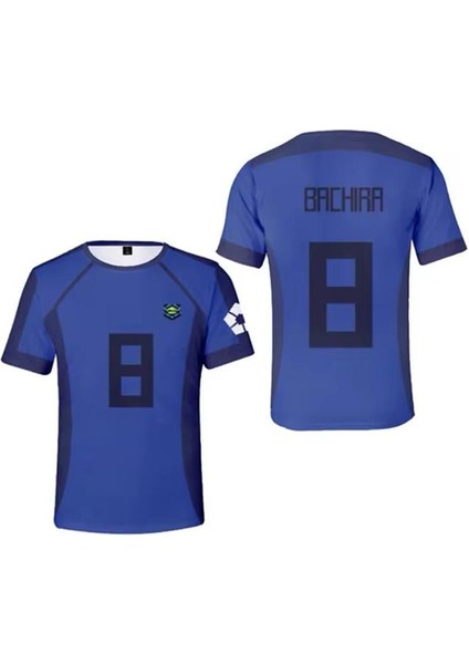 Mavi Anime Blue Lock 8 Bachira Forma Unisex T-Shirt
