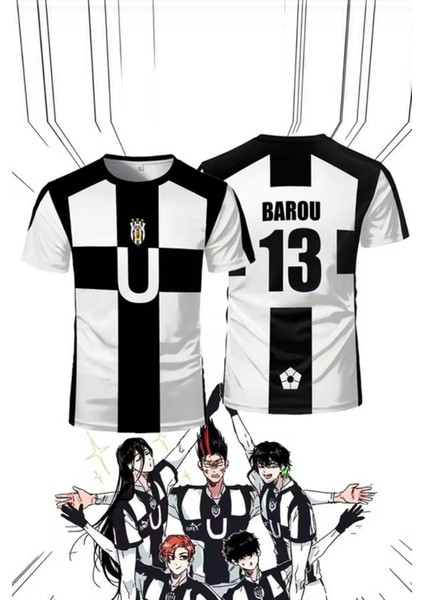 Anime Blue Lock - Barou 13 Forma Unisex T-Shirt