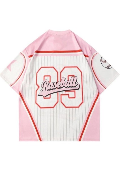 Pembe Hello Kitty Baseball Forma Unisex T-Shirt