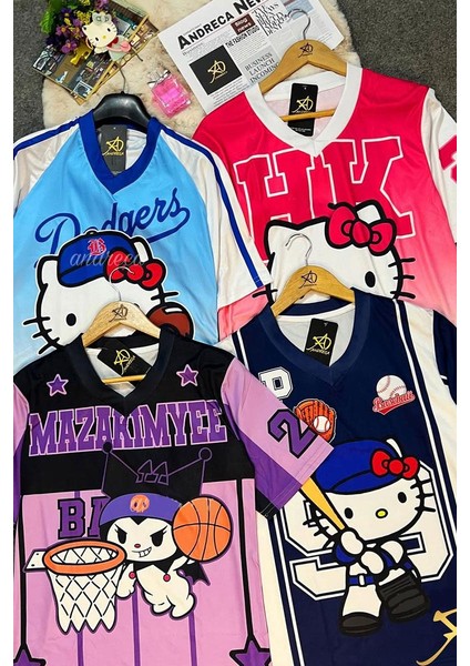 Mor Kuromi Mazakimyee Basketball Unisex Forma modelleri