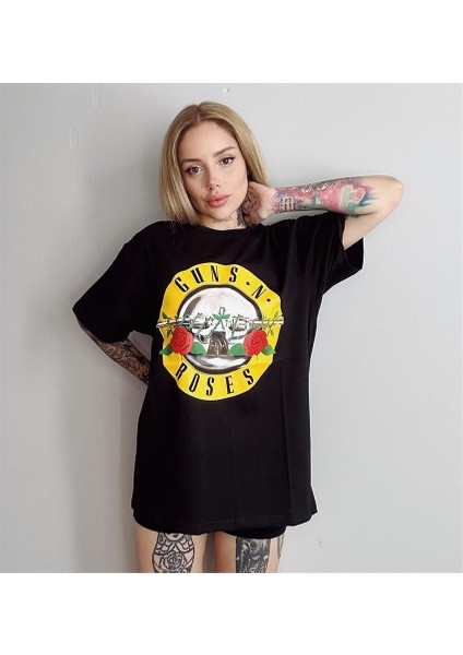 Guns N' Roses Logo Siyah Unisex T-Shirt
