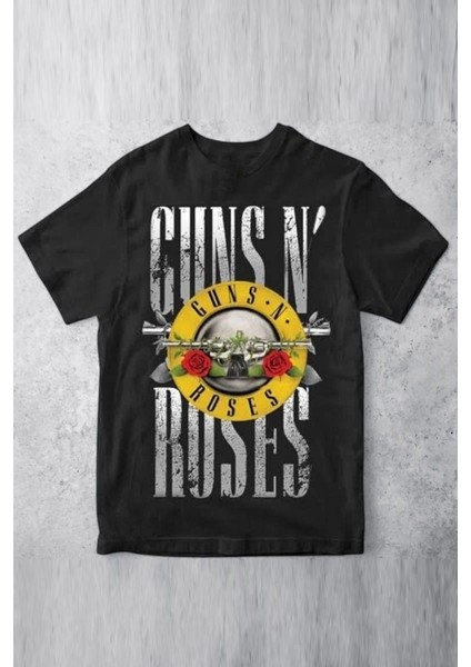 Siyah Guns N' Roses Logo Unisex T-Shirt