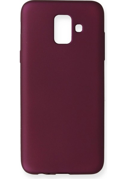 Samsung Galaxy A6 2018 Kılıf First Silikon - Mürdüm Ynsmr