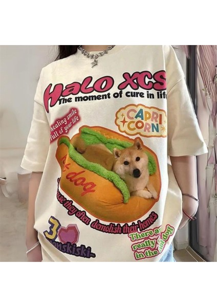 Ekru Halo Xcs Hot Dog Unisex T-Shirt