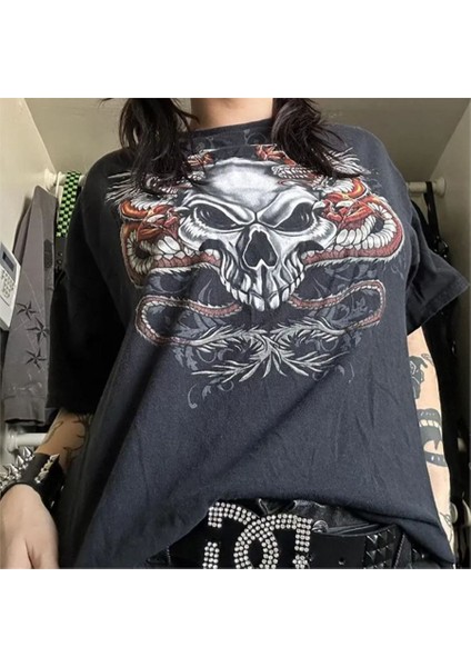 Füme Dragon Skull Gothic Cyber Grunge Unisex T-Shirt