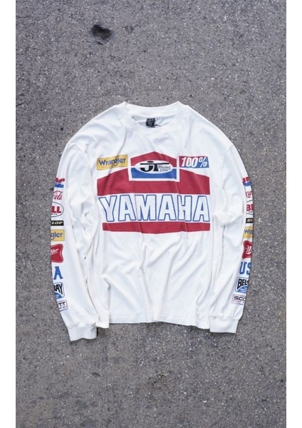 Yamaha Baskılı Uzun Kol T-Shirt