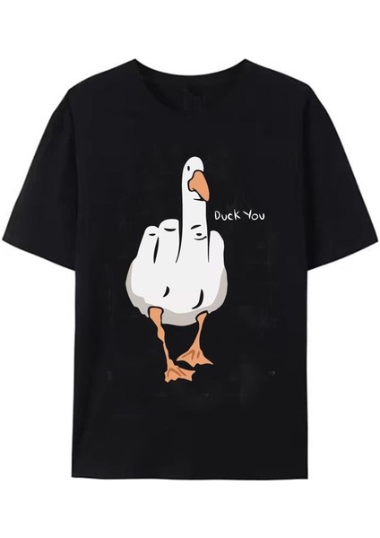 Siyah Duck You Unisex T-Shirt