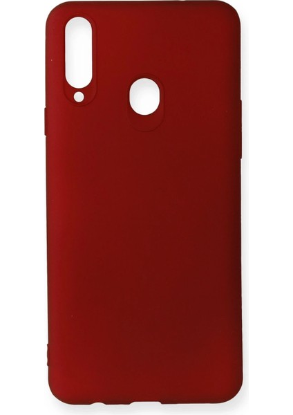 Samsung Galaxy A20S Kılıf First Silikon - Bordo Ynsmr