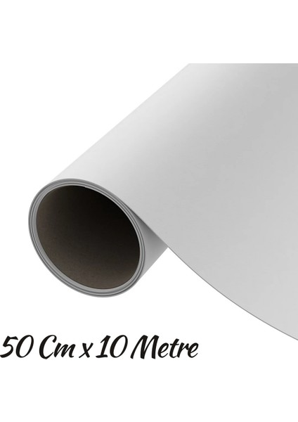 Mat Beyaz Renk Mobilya ve Dolap Kaplama Folyosu 50 cm x 10 Metre