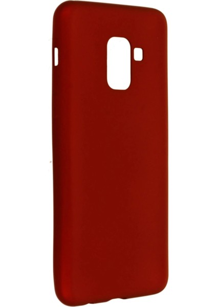 Samsung Galaxy A8 2018 Kılıf First Silikon - Bordo Ynsmr