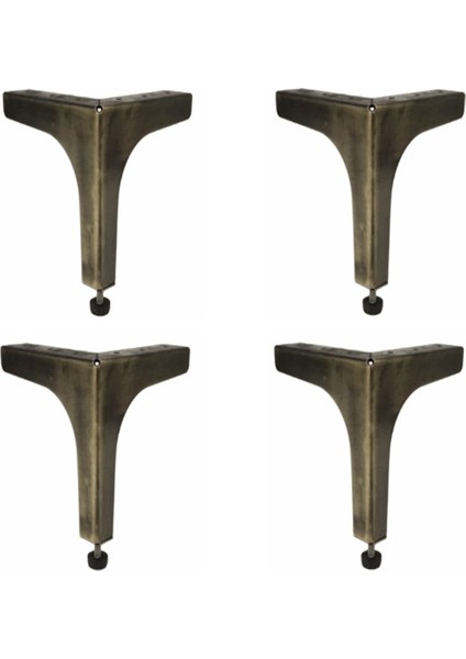 4 Adet Klas Ayak Metal 17 cm Antik Mobilya Koltuk Ayağı