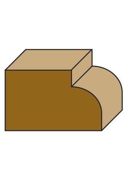 25,4X13X12 Z=2 R6,4 Rulmanlı Radüs Saplı Freze Bıçağı