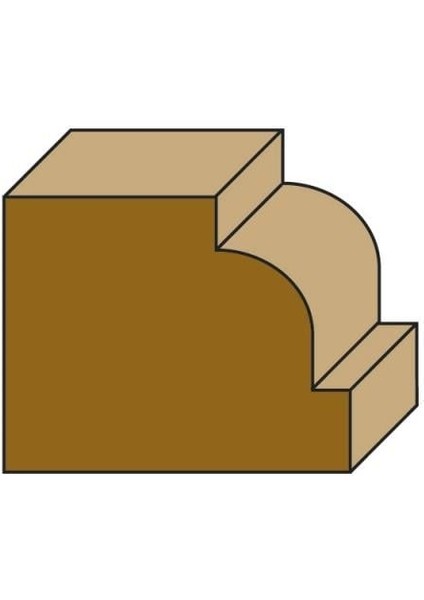 25,4X13X12 Z=2 R6,4 Rulmanlı Radüs Saplı Freze Bıçağı