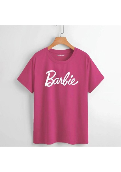 Pembe Barbie Logo Basic (Unisex) T-Shirt fiyatları