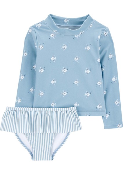 Küçük Kız Çocuk Güneş Koruyucu Mayo Set