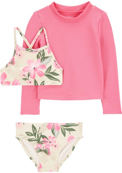 Küçük Kız Çocuk Güneş Koruyucu Mayo Set