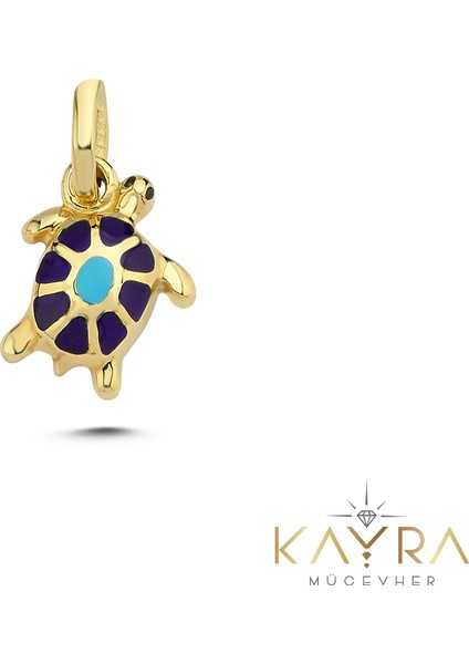 Mineli Kaplumbağa Altın Kolye AH46
