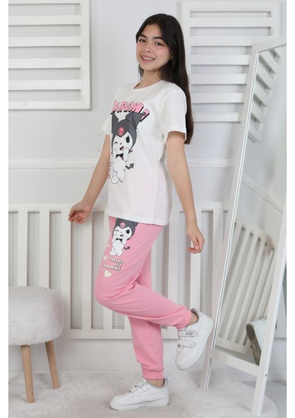 %100 Pamuk Yazlık Kısa Kollu Terletmeyen Yumuşak Kumaşlı Kız Çocuk Pijama Takımı