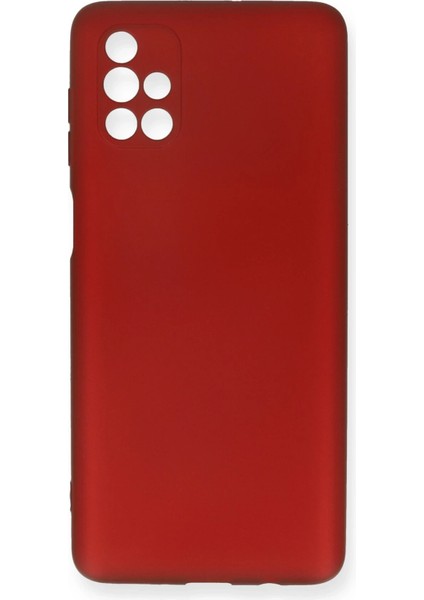 Samsung Galaxy M51 Kılıf First Silikon - Bordo Ynsmr