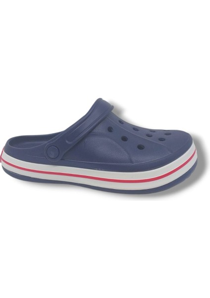 Cflex 22233 Unisex Lacivert Kırmızı Beyaz Sabo Terlik Sandalet