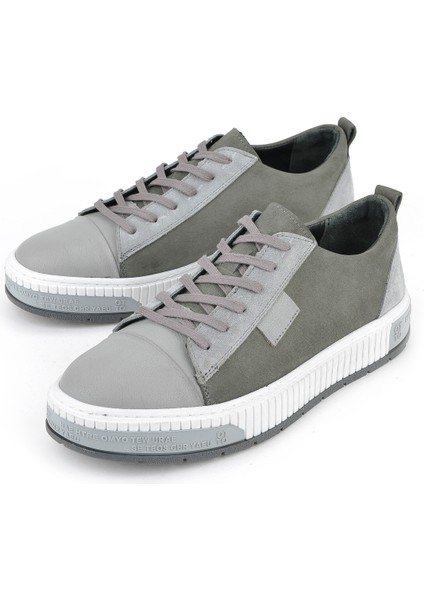 , Erkek Hakiki Deri Ayakkabı 1511040ZY2321 Gri indirimleri